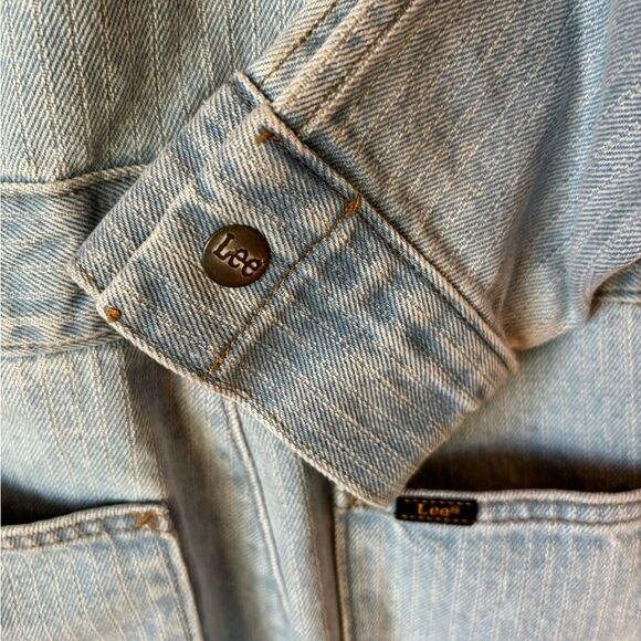 NWT Free People Lee Union-Alls Jean Jumpsuit Vibrant Blue Stripe - Picture 9 of 10